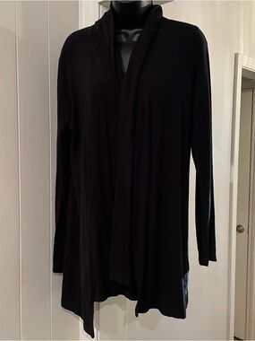 Michael Stars Black Hooded Open Cardigan , Made in USA, Rayon